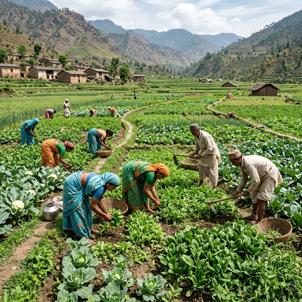 Farmers Working in Kshetriva Farm