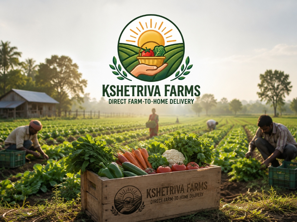 Kshetriva Farms farm-fresh vegetable fields under cultivation