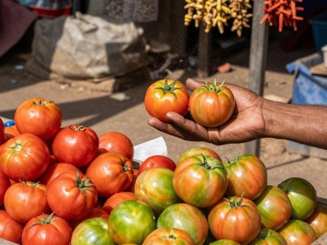 Kshetriva Farms quality control expert carefully inspecting harvested crops to prevent handling damage