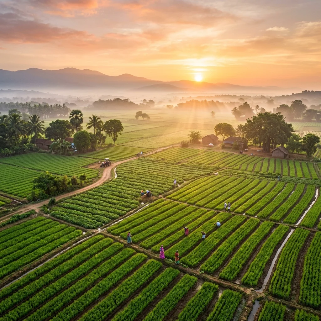 Lush Farm Fields